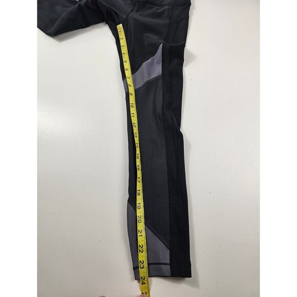 Under armour size XS black womens compression pants ankle full leg color block - Picture 6 of 7